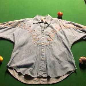 Vintage western denim long sleeve